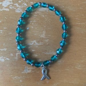 Ovarian cancer support bracelet